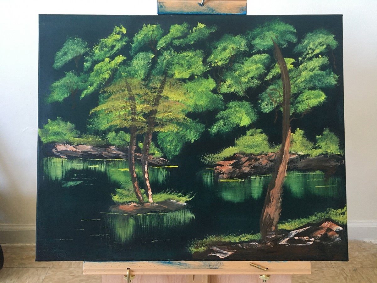 art therapy forest painting