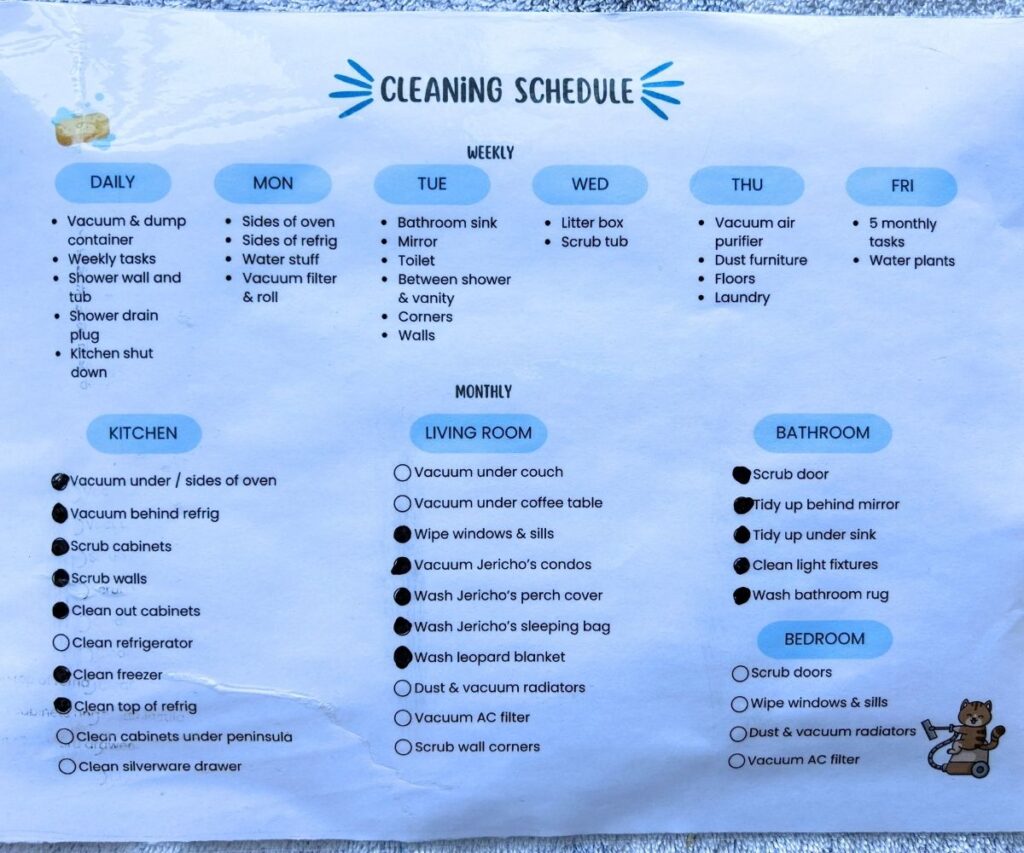 apartment cleaning schedule print out jess and jericho caticles.com