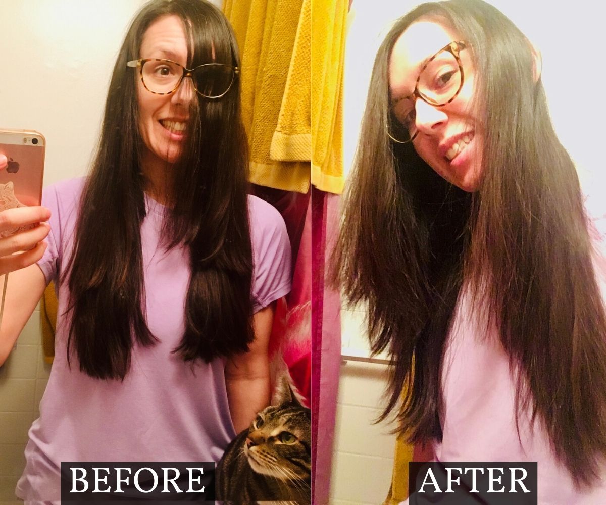 diy home haircut layered cut before and after