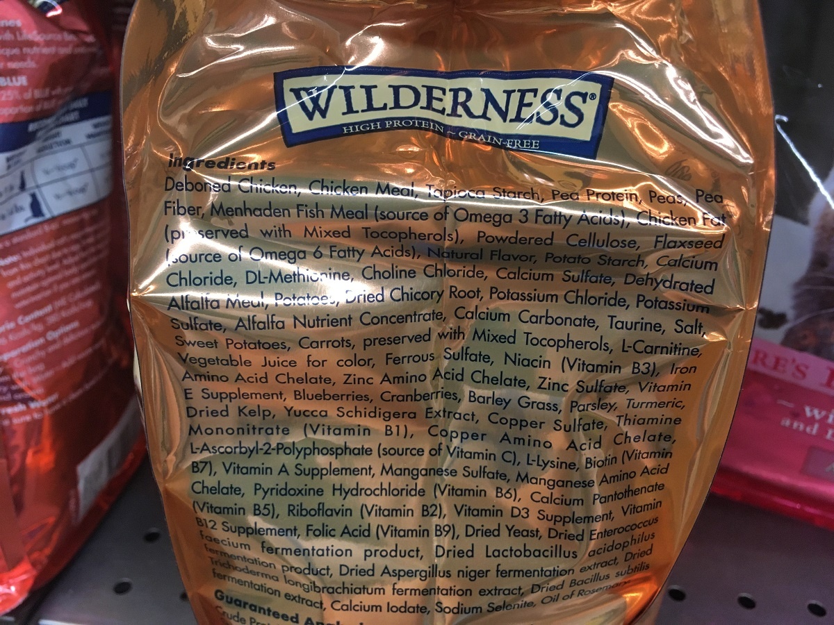 blue buffalo wilderness kibble bag ingredients