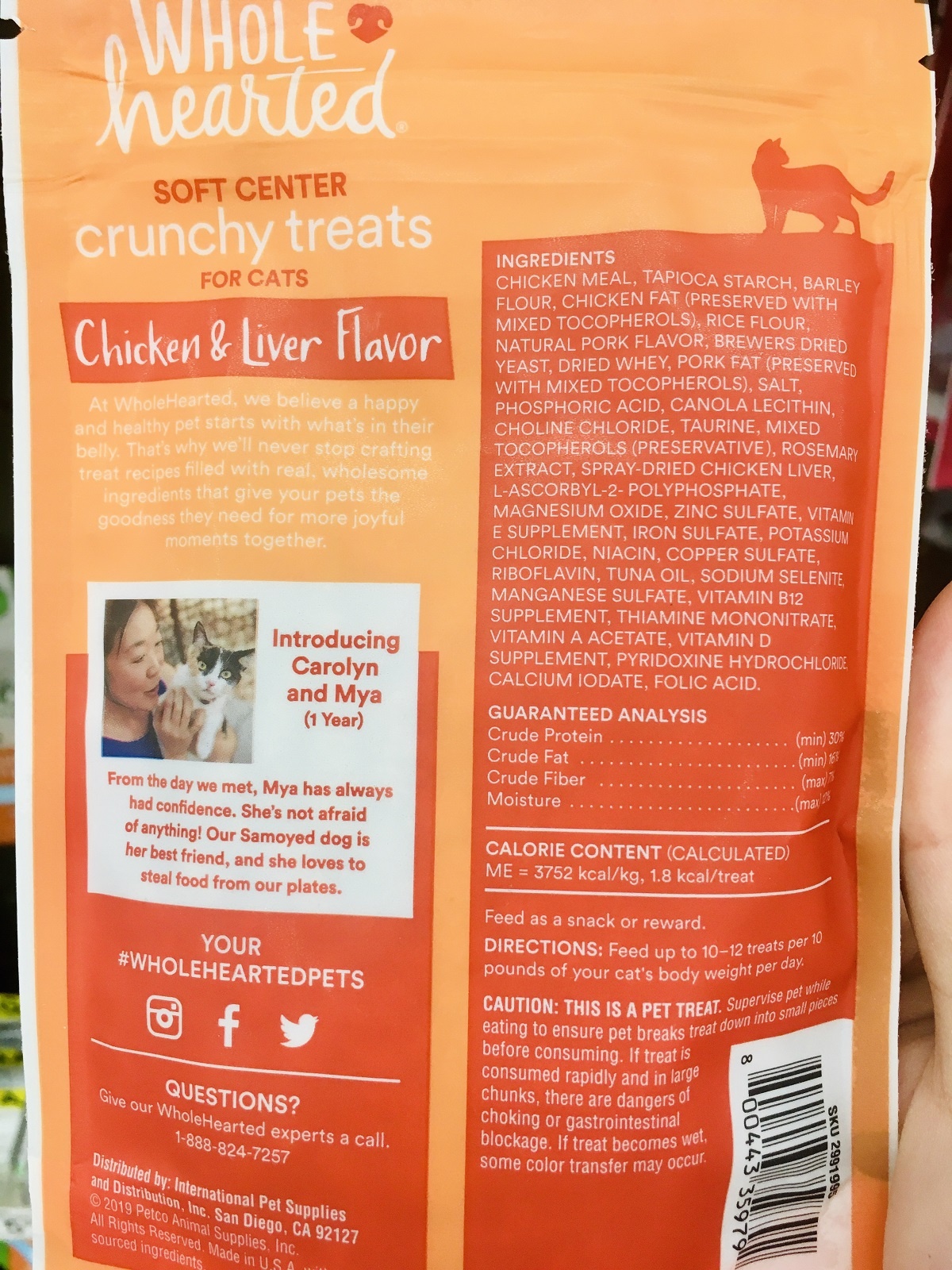 Wholehearted cat food store ingredients