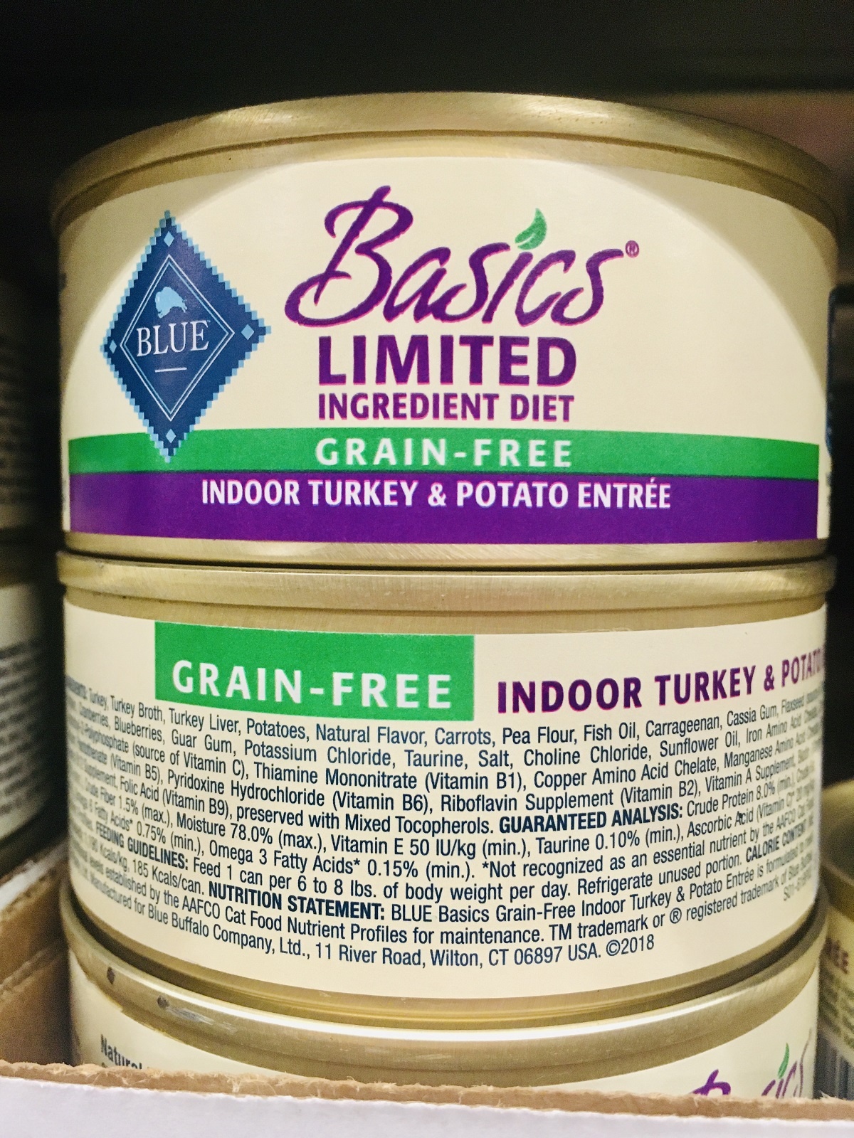 blue basics limited cat food