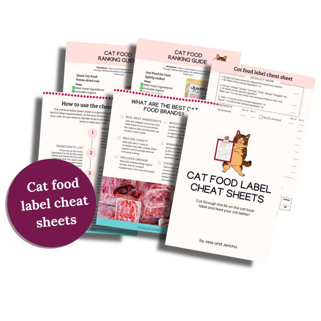 cat food label cheat sheets jess caticles