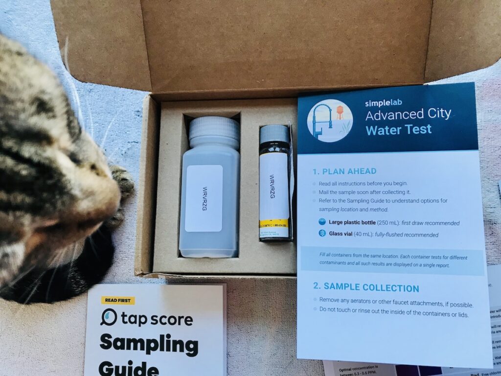 tap score water test kit