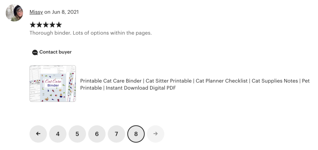 jess caticles etsy shop review cat care binder