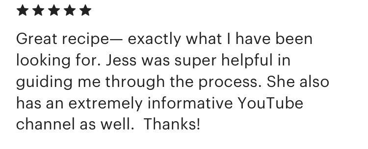 nice recipe testimonial