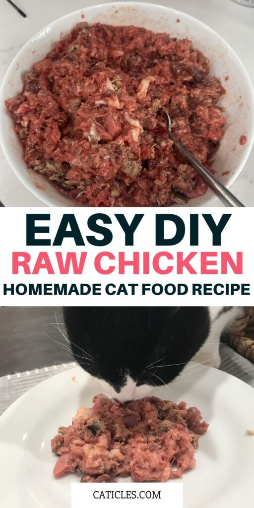 easy diy cat food recipe raw chicken caticles.com