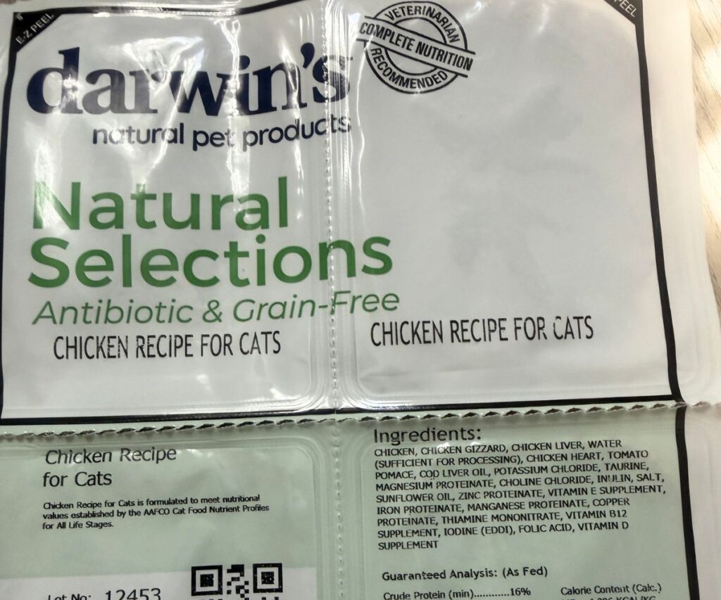 darwins raw cat food chicken jess and jericho caticles.com