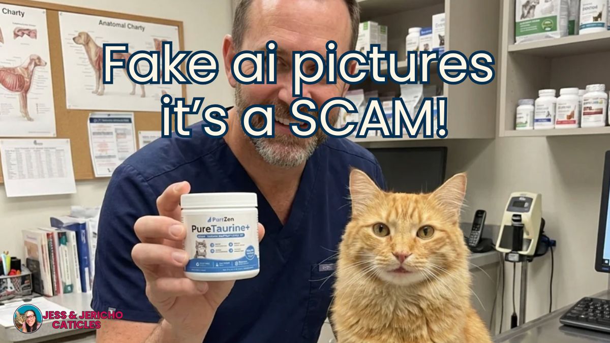 purrvita taurine powder fake ai scam picture caticles.com